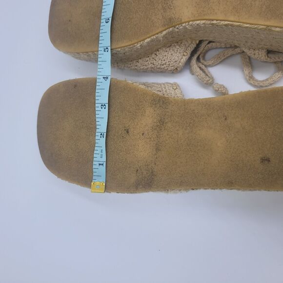 Mudd Women's Y2K Platform Espadrille Sandals Cream Approximate Size 10 Beachy - Picture 13 of 13